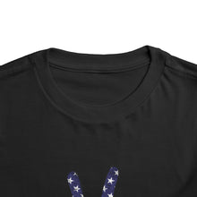 Load image into Gallery viewer, Independence Day 4th of July Peace Fingers Toddler Short Sleeve Tee