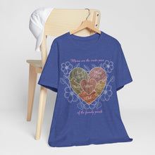 Load image into Gallery viewer, Moms are the Center of the Family Puzzle Customizable Unisex Jersey Short Sleeve Tee
