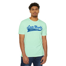 Load image into Gallery viewer, Late Night with Jetstream Health Coaching Motivational Unisex CVC Jersey T-shirt