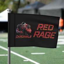 Load image into Gallery viewer, Cardinals Red Rage Personalized Flag Black