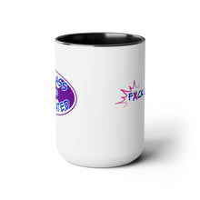Load image into Gallery viewer, Kick Ass Mode Activated F Cancer Two-Tone Coffee Mugs, 15oz