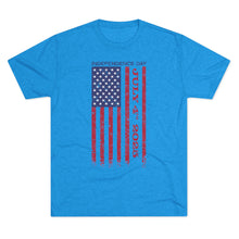 Load image into Gallery viewer, Independence Day USA Flag July 4th 2025 Unisex Tri-Blend Crew Tee