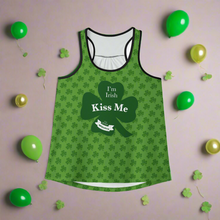 Load image into Gallery viewer, Kiss Me Im Irish Green Women's Tank Top
