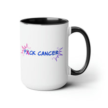 Load image into Gallery viewer, Kick Ass Mode Activated F Cancer Two-Tone Coffee Mugs, 15oz