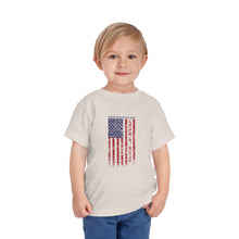 Load image into Gallery viewer, Independence Day USA Flag July 4th 2024 Toddler Short Sleeve Tee