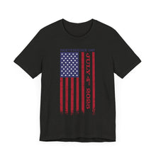 Load image into Gallery viewer, Independence Day July 4th 2025 USA Flag Unisex Jersey Short Sleeve Tee