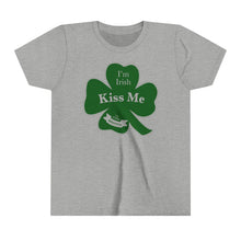 Load image into Gallery viewer, Kiss Me I’m Irish St Patrick’s Day Youth Short Sleeve Tee