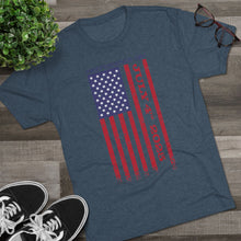 Load image into Gallery viewer, Independence Day USA Flag July 4th 2025 Unisex Tri-Blend Crew Tee