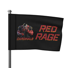 Load image into Gallery viewer, Cardinals Red Rage Personalized Flag Black