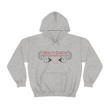 Load image into Gallery viewer, Health Coach Muscle Heart Barbell discipline equals freedom Unisex Heavy Blend™ Hooded Sweatshirt