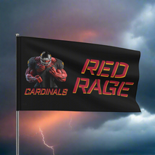 Load image into Gallery viewer, Cardinals Red Rage Personalized Flag Black