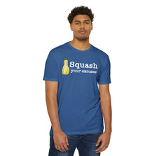 Load image into Gallery viewer, Squash Your Excuses Motivational CVC Jersey T-shirt