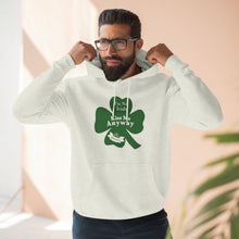 Load image into Gallery viewer, I’m Not Irish Kiss Me Anyway St Patricks Day Three-Panel Fleece Hoodie