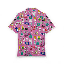 Load image into Gallery viewer, What’s Wild Pink Fun Tropical Print Unisex Hawaiian Button-Down Shirt for Summer Vibes
