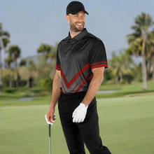 Load image into Gallery viewer, Golf V Red & Black Polo Shirt - AOP
