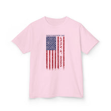 Load image into Gallery viewer, Independence Day July 4 2025 USA Flag Kids Heavy Cotton™ Tee