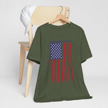 Load image into Gallery viewer, Independence Day July 4th 2025 USA Flag Unisex Jersey Short Sleeve Tee