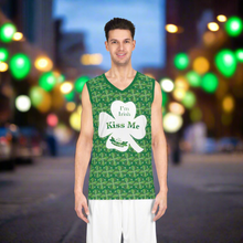Load image into Gallery viewer, Kiss Me I’m Irish Feeling Lucky St Patrick’s Day Basketball Jersey (AOP)