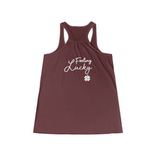 Load image into Gallery viewer, Kiss Me Im Irish Feeling Lucky Women's Flowy Racerback Tank