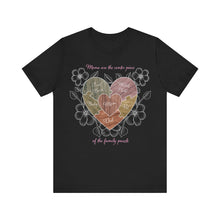 Load image into Gallery viewer, Moms are the Center of the Family Puzzle Customizable Unisex Jersey Short Sleeve Tee