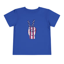 Load image into Gallery viewer, Independence Day 4th of July Peace Fingers Toddler Short Sleeve Tee