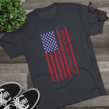 Load image into Gallery viewer, Independence Day USA Flag July 4th 2025 Unisex Tri-Blend Crew Tee