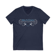 Load image into Gallery viewer, Team Platinum 2023 Conference Muscle Heart Change Your Habits Change Your Life Unisex Short Sleeve V-Neck Tee
