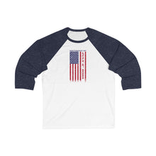 Load image into Gallery viewer, Independence Day USA Flag July 4th 2025 Unisex 3\4 Sleeve Baseball Tee