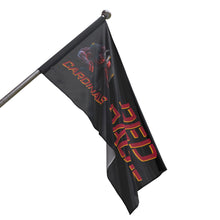 Load image into Gallery viewer, Cardinals Red Rage Personalized Flag Black