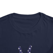 Load image into Gallery viewer, Independence Day 4th of July Peace Fingers Toddler Short Sleeve Tee