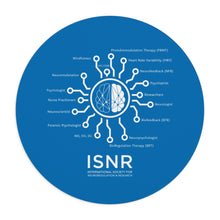 Load image into Gallery viewer, ISNR Logo Circular Mouse Pad - Neuroregulation Disciplines