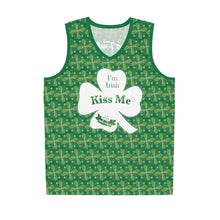 Load image into Gallery viewer, Kiss Me I’m Irish Feeling Lucky St Patrick’s Day Basketball Jersey (AOP)