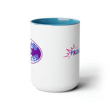 Load image into Gallery viewer, Kick Ass Mode Activated F Cancer Two-Tone Coffee Mugs, 15oz