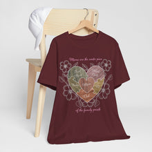 Load image into Gallery viewer, Moms are the Center of the Family Puzzle Customizable Unisex Jersey Short Sleeve Tee