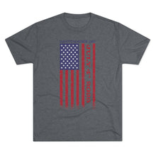 Load image into Gallery viewer, Independence Day USA Flag July 4th 2025 Unisex Tri-Blend Crew Tee