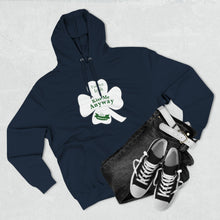 Load image into Gallery viewer, I’m Not Irish Kiss Me Anyway St Patricks Day Three-Panel Fleece Hoodie