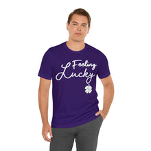 Load image into Gallery viewer, Feeling Lucky 2024 St Patricks Day Unisex Jersey Short Sleeve Tee