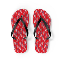 Load image into Gallery viewer, Independence Day Peace Fingers USA Flag Flip Flops
