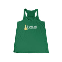 Load image into Gallery viewer, Squash You Excuses Motivational Women's Flowy Racerback Tank