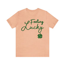 Load image into Gallery viewer, Feeling Lucky 2024 St Patricks Day Unisex Jersey Short Sleeve Tee