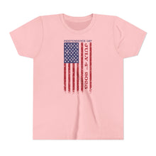 Load image into Gallery viewer, Independence Day USA Flag July 4th 2025 Youth Short Sleeve Tee