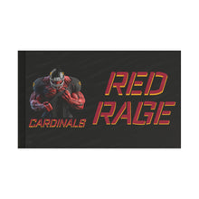 Load image into Gallery viewer, Cardinals Red Rage Personalized Flag Black