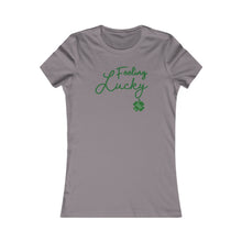 Load image into Gallery viewer, St Patricks Day 2024 Feeling Lucky Four Leaf Clover Women's Favorite Tee