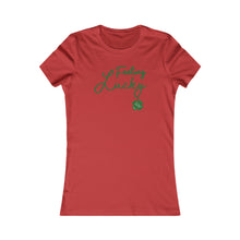 Load image into Gallery viewer, St Patricks Day 2024 Feeling Lucky Four Leaf Clover Women's Favorite Tee