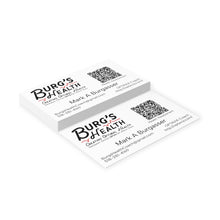 Load image into Gallery viewer, Burgs Health QR Code Business Cards