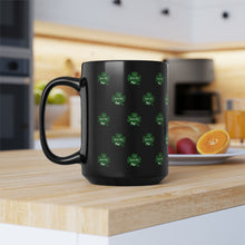 Load image into Gallery viewer, Kiss Me I’m Irish St Patrick’s Day Black Mug, 15oz