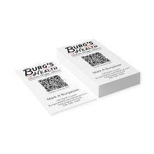 Load image into Gallery viewer, Burgs Health QR Code Business Cards