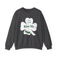 Load image into Gallery viewer, Kiss Me I’m Irish St Patrick’s Day Unisex Heavy Blend™ Crewneck Sweatshirt