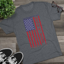 Load image into Gallery viewer, Independence Day USA Flag July 4th 2025 Unisex Tri-Blend Crew Tee