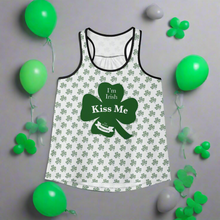 Load image into Gallery viewer, Kiss Me Im Irish Women's White Tank Top